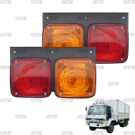 ชุด ไฟท้าย ข้างซ้าย+ขวา 2 ชิ้น สีแดง,ส้ม สำหรับ Isuzu JCM Rocky FSR FTR 175 195 Truck ปี 1984-1995